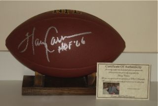 Harry Carson Autographed Football Giants HOF w Proof