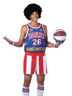Mens Harlem Globetrotters 70s Basketball Player Adult Halloween