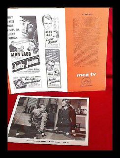 1942 Alan Ladd Helen Walker Movie Ad MCA TV Publicity Still Photo