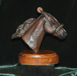 Custom Harness Horse Head Sculpture Resin