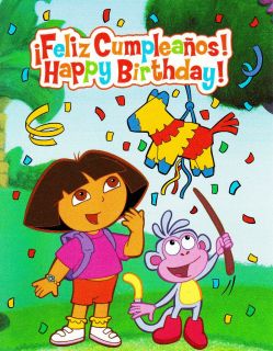 Dora The Explorer Small Birthday Greeting Card 2 Party Supplies