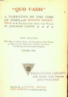  Narrative of The Time of Nero Volume One Henryk Sienkiewicz