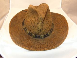 Henschel Hats Crushable Leather Western Cowboy Hat Brown Made in USA