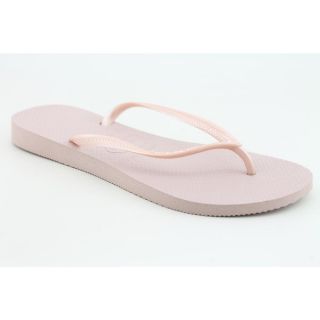 Havaianas Slim Womens Size 7 Pink Open Toe Synthetic Flip Flops