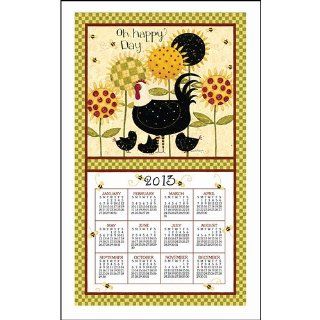   Oh Happy Day Linen Kitchen Towel Calendar 2013: Office Products