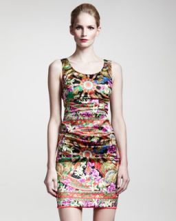 Dolce & Gabbana Floral Print Sheath Dress   Neiman Marcus