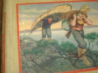 1910 Helping Himself Horatio Alger Jr Boys Carry Canoe Color Cover