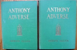  Volumes N.C. WYETH Illustrated Book ANTHONY ADVERSE Hervey Allen 1934