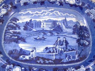 Antique 1790s STAFFORDSHIRE Historical WELL & TREE Platter COMPTON