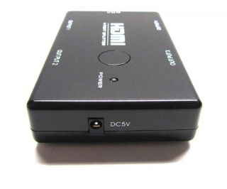HDMI 1 3 Audio Video 1x4 4 Port Mini Splitter 3D HDTV 1080p HD Output