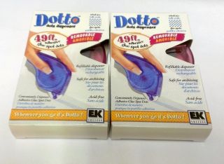 Set of 2 Herma Dotto 49 Feet Pink Removable Dots Adhesive Dispenser