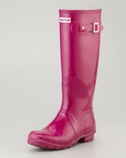 Hunter Boot Original Tall Glossy Welly Boot, Violet   