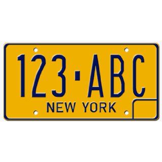  NEW YORK STATE PLATE (NEW FONT)   EMBOSSED WITH YOUR CUSTOM NUMBER