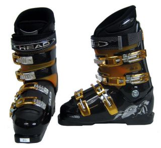 Head FR 9.5 Ski Boots NEW Mondo 26.5, Mens 8.5(Black/Gold) Retail $