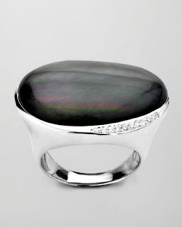 David Yurman Wheaton Ring, Aqua Chalcedony, 16x12mm   
