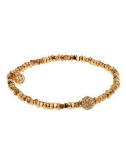 Y0Y13 Michael Kors Golden Stretch Bracelet with Pave Fireball
