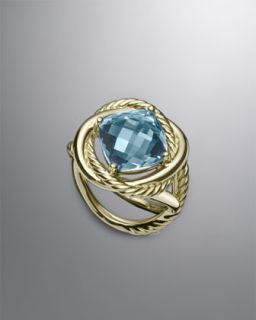 David Yurman 14mm Blue Topaz Infinity Ring   