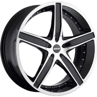 MKW M107 18 Black Wheel / Rim 5x110 & 5x115 with a 40mm Offset and a