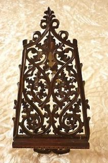 Antique Arts & Crafts Victorian Miniature Hand Carved Wood Easel