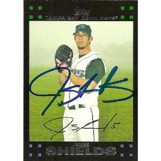  James Shields Signed Tampa Bay Rays 2007 Topps Card 