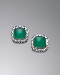 David Yurman Albion® Earrings, Green Onyx, 11mm   