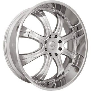 Starr Goliath 28 Chrome Wheel / Rim 5x5 with a 25mm Offset and a 78.1