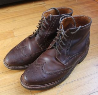 Florsheim Limited Hawley Wingtip Leather Boots Brown Size 7 5