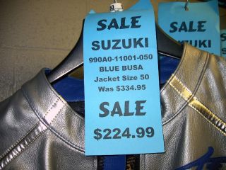 Genuine Agvsport Suzuki busa Size 50 Leather Jacket