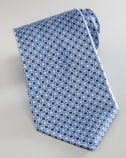 Stefano Ricci Medallion Pattern Silk Tie, Blue   