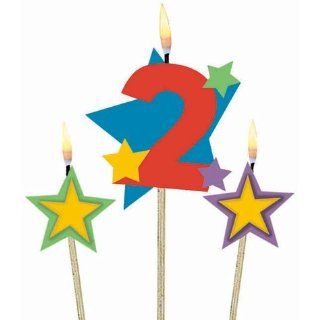 Number 2 Candle and Stars on a Stick Toys & Games