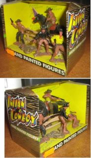 Indian & Cowboy Hand Painted Figures complete set