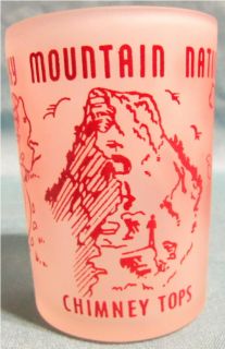 Vintage Hazel Atlas Frosted Souvenir Cup from Smoky Mountains