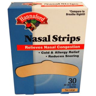 90 Hannaford Brand Large Tan Nasal Strips Sleep Aid Stop Snoring
