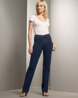 Not Your Daughters Jeans Petite Straight Leg Jeans, Dark Blue