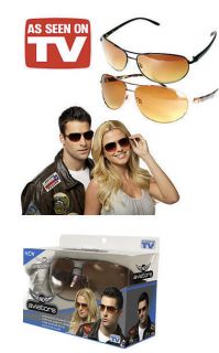 HD Vision Aviators High Definition Sunglasses Black