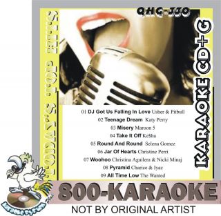 Quik Hitz Karaoke CD G Quick Hits 2010 Todays Top Pop Hits 9 Song CDG