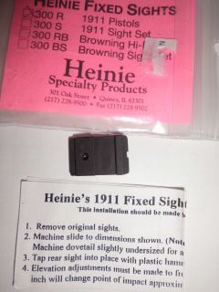 Heinie Fixed Sights 300R 1911 Pistols