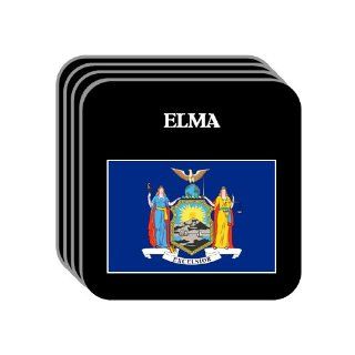 US State Flag   ELMA, New York (NY) Set of 4 Mini Mousepad