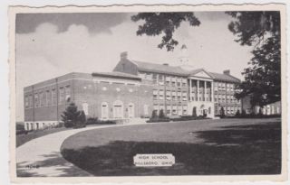 hillsboro ohio old pc view of high school postcard is in good