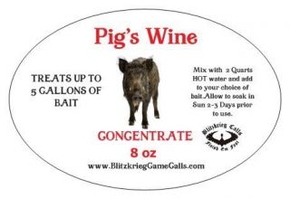 Pigs Wine Blitzkrieg Game Calls Hog Lure Bait Boar