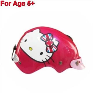 Hello Kitty Kids Motor Bike Helmet Harley Union Jack England Hotpink