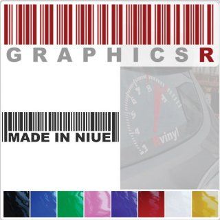 Sticker Decal Graphic   Barcode UPC Pride Patriot Made In Niue A463