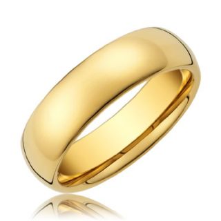  Carbide Gold Wedding Band Ring (Available in Sizes 4 to 11) Jewelry