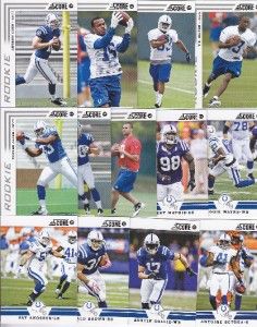 2012 Score INDIANAPOLIS COLTS team set 13 cards ANDREW LUCK RC
