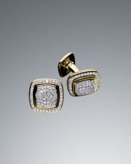 David Yurman Diamond Pave Cuff Links   