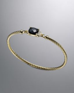 Y0SQU David Yurman Petite Wheaton Bracelet, Black Onyx