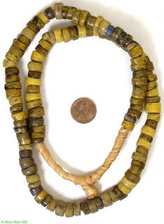 Hebron Cousins Yellow Trade Beads Smaller Africa