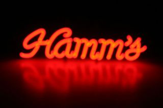 Vintage Hamms Neon Beer Sign 1991 in Red Nice for Bar or Wall Hanging