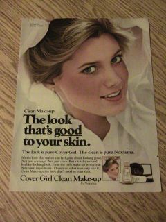 1978 CINDY HARRELL ADVERTISEMENT COVER GIRL CLEAN MAKE UP AD SMILE