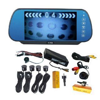Rearview mirror with 7 inch TFT monitors video parking